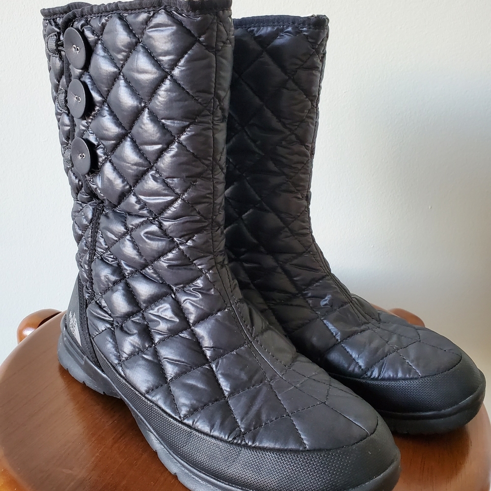 North Face Women's ThermoBall Button-Up Boots In Black